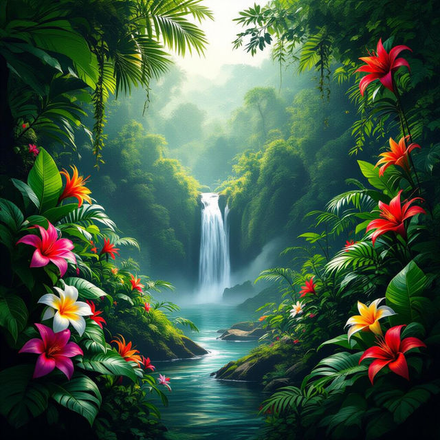 Tropical Jungle Wallpapers - AI Generated gallery