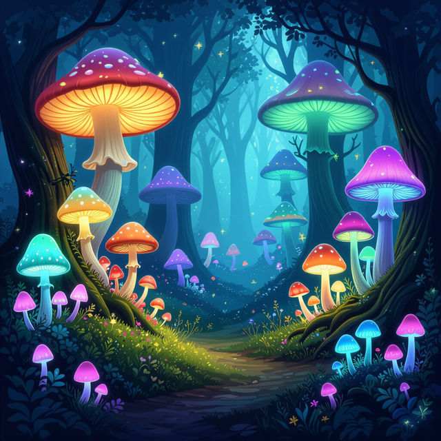 Mushroom Art - AI Generated gallery