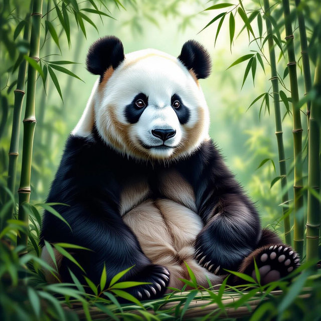 Realistic Panda Drawings - AI Generated gallery