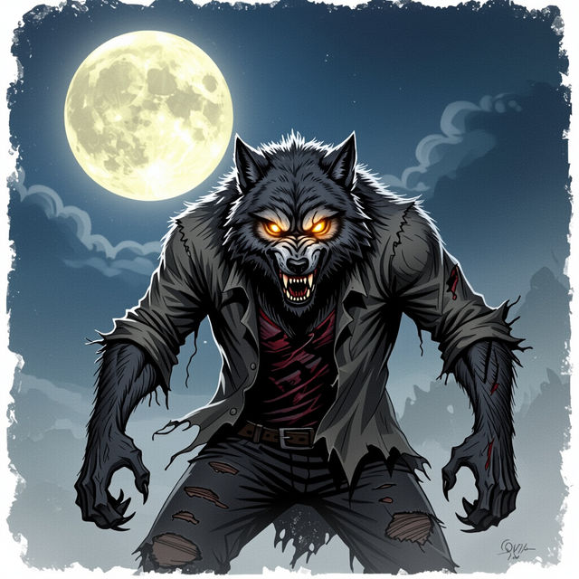 Explore AI-Generated Werewolf Drawings gallery
