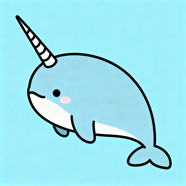 Narwhal Drawing Easy gallery