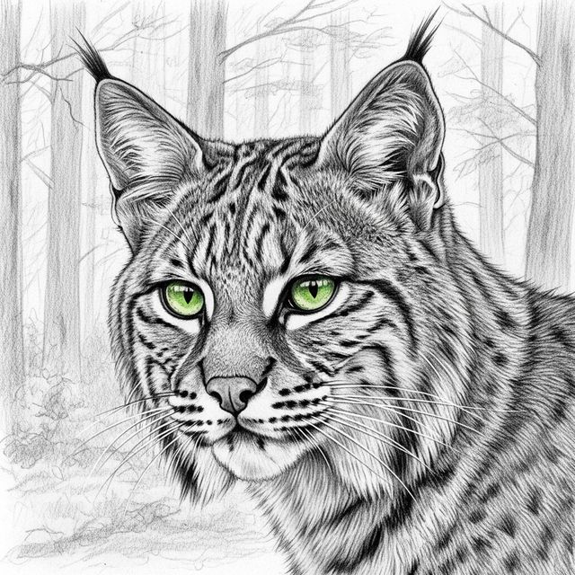 Explore AI-Generated Bobcat Drawings gallery