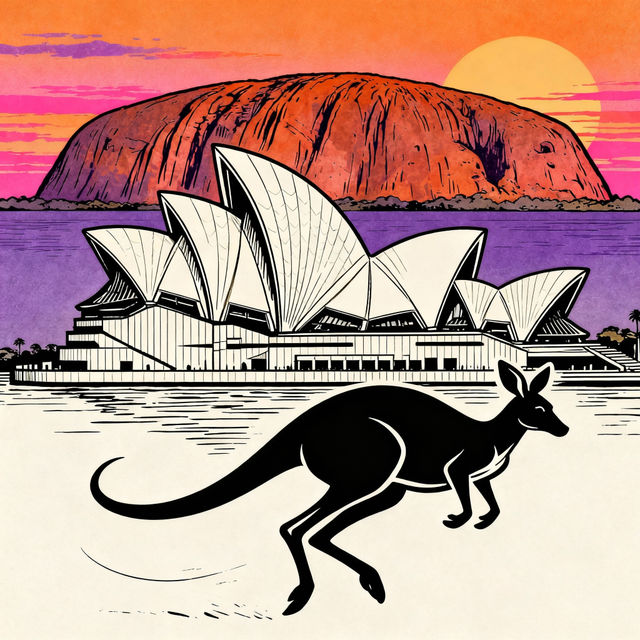 Australia Drawings - AI Art gallery