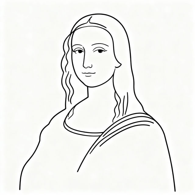 Easy Mona Lisa Drawing gallery