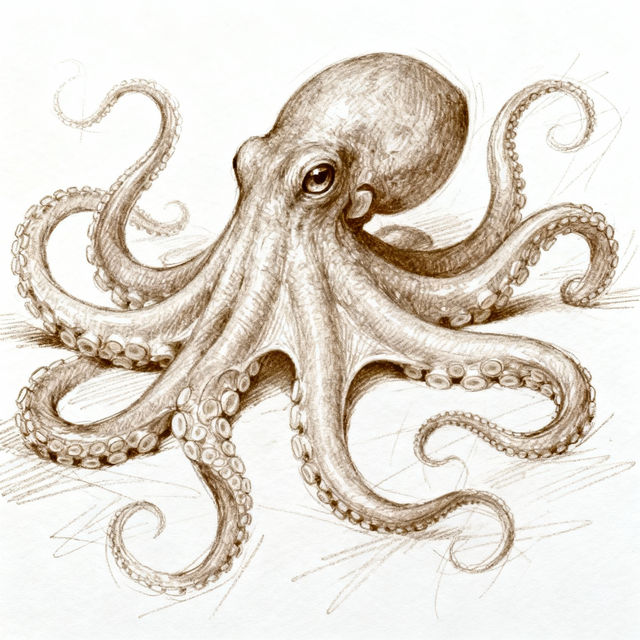 Drawing Of An Octopus gallery
