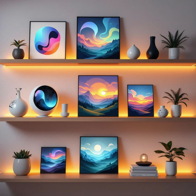 AI Art Shelf gallery