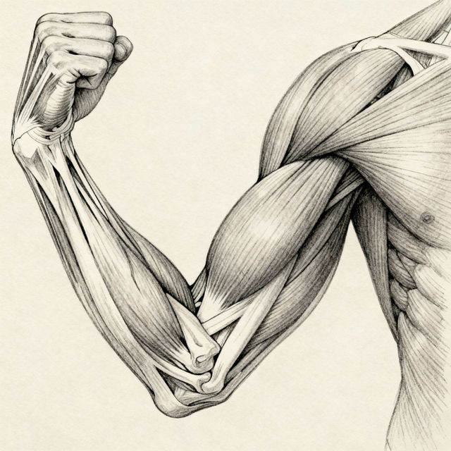 Arm Muscle Drawing - AI Generated Art gallery