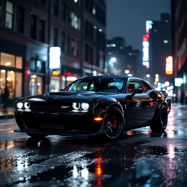 Black Dodge Challenger Wallpapers 4K gallery