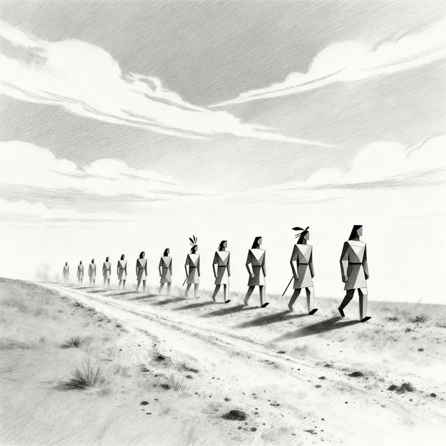 Trail Of Tears Drawing - Easy AI Art gallery