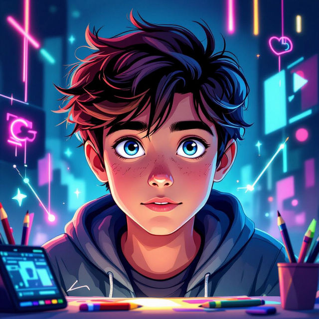 Teenage Boy Drawings - Created with AI gallery