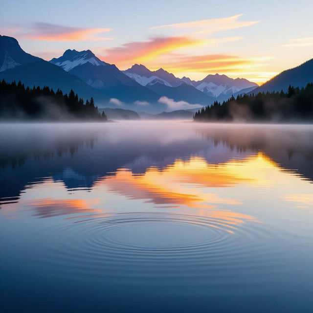 Picture of a Lake - AI Generated gallery