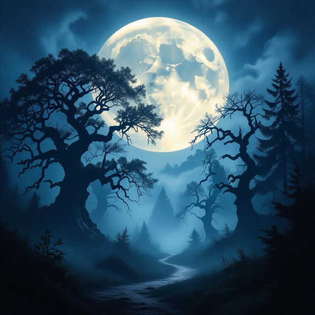 Full Moon Art - AI Generated gallery