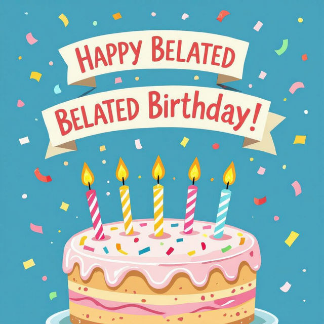 Happy Late Birthday Images - Made With AI gallery