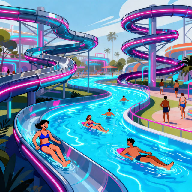 Water Park Drawing - Made With AI gallery