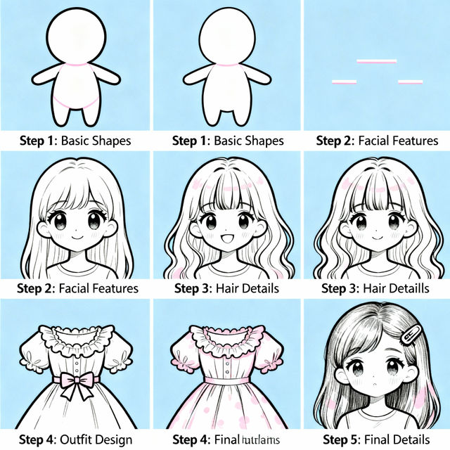 Step By Step Girl Drawing gallery