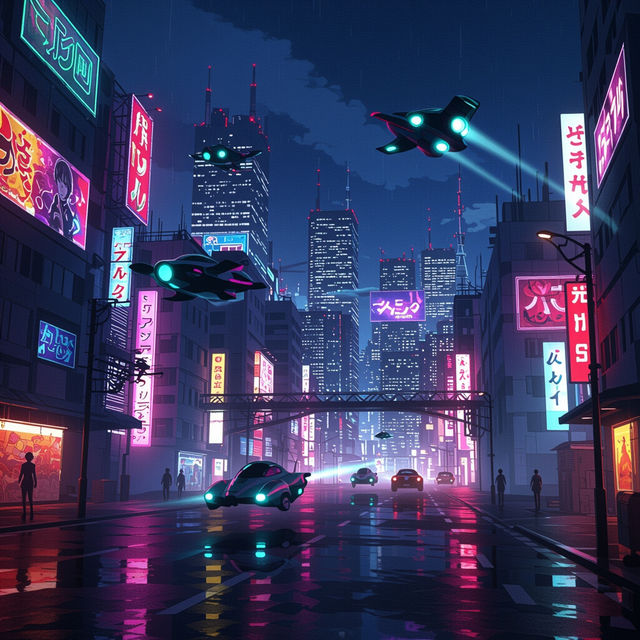 Anime City Wallpapers - Made With AI gallery