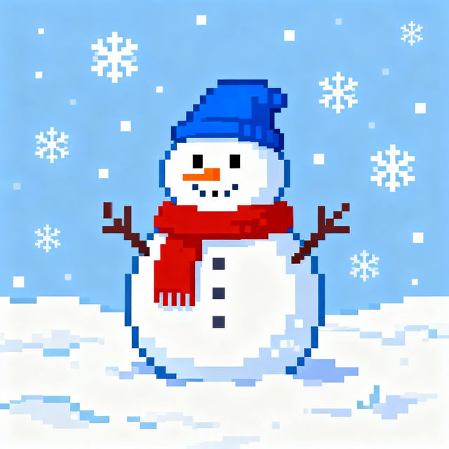 Snowman Pixel Art gallery