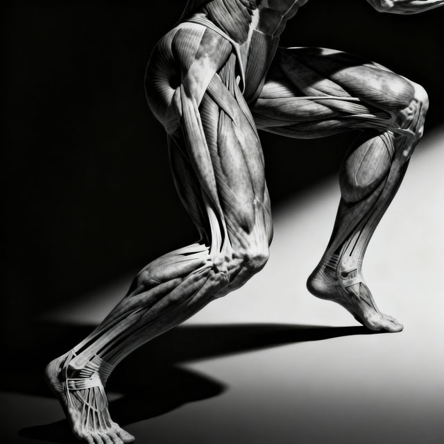 Muscular Legs Drawing gallery
