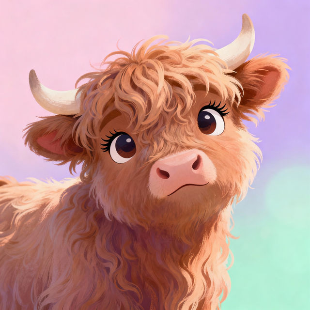 Cute Highland Cow Drawings gallery