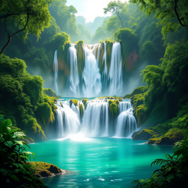 AI Generated Waterfall Pictures gallery