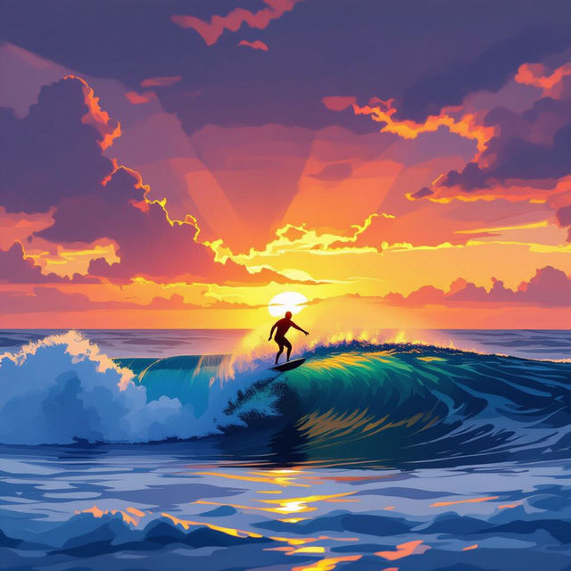 Surfing Art - Created With AI gallery