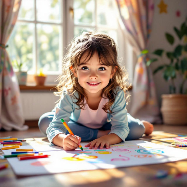 Little Girl Drawing gallery