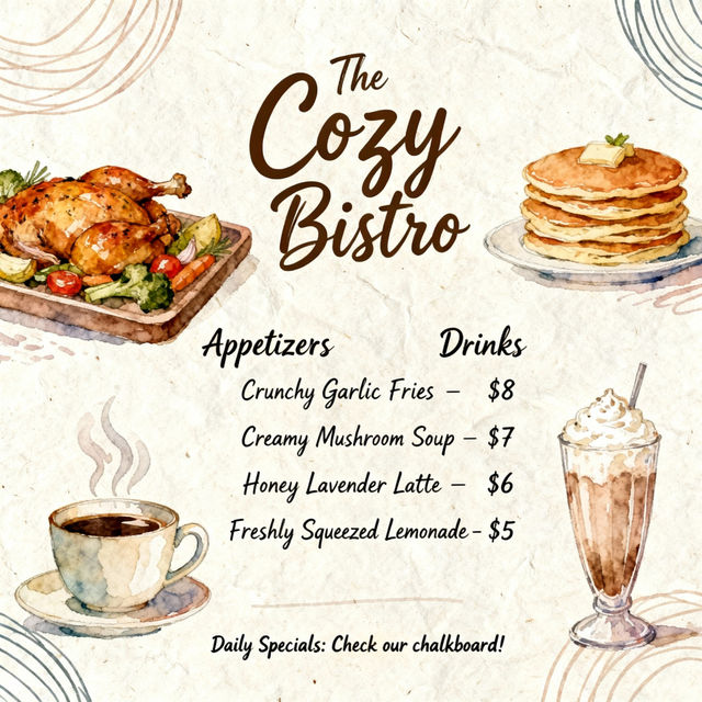 Menu Drawing - Made With AI gallery