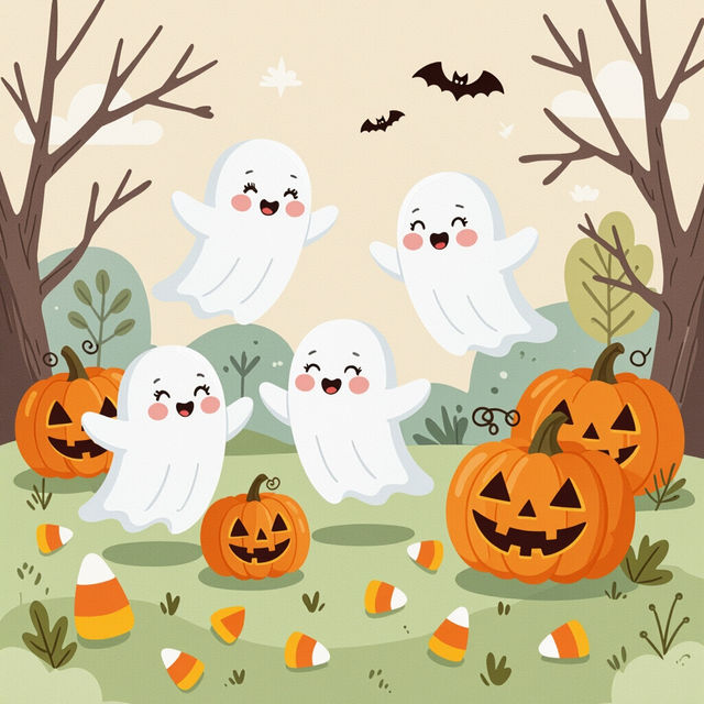 Cute Halloween Background Wallpaper gallery