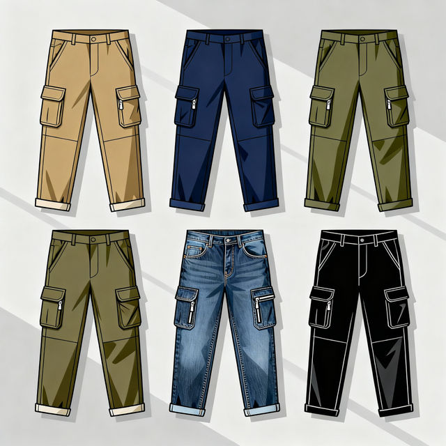 Cargo Pants Drawings gallery