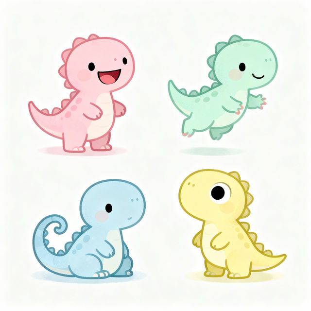 Simple Cute Easy Dinosaur Drawings gallery