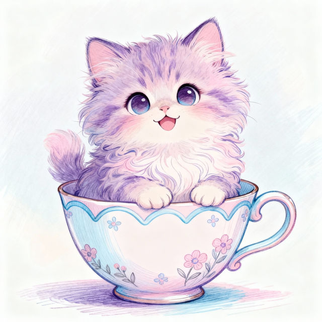 Cute Cat Drawings - Easy AI Creations gallery