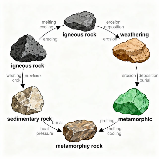 Rock Cycle Drawings - Made With AI gallery