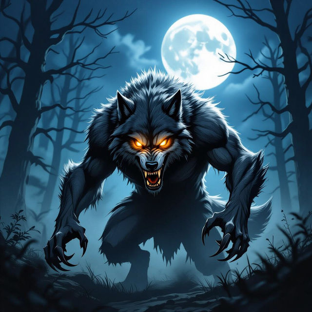 Werewolf Drawings - AI Generated gallery