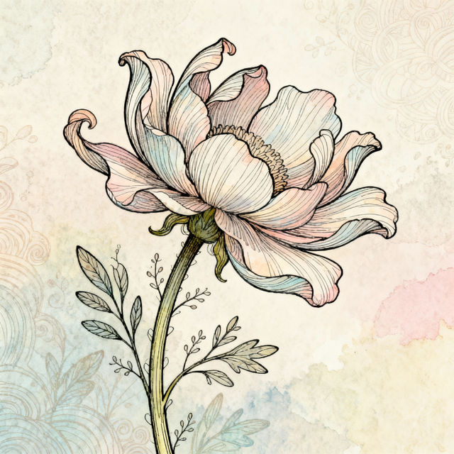 Flower Blooming Drawings gallery