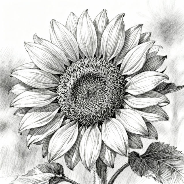 Sunflower Drawings - AI Generated Art gallery