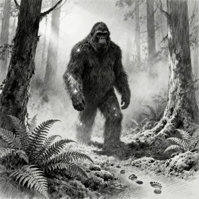 Bigfoot Drawings - AI Generated gallery