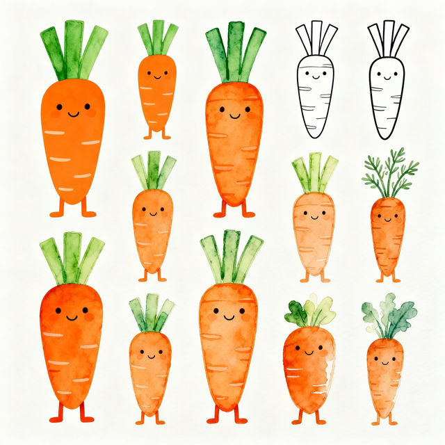 Easy Carrot Drawings gallery