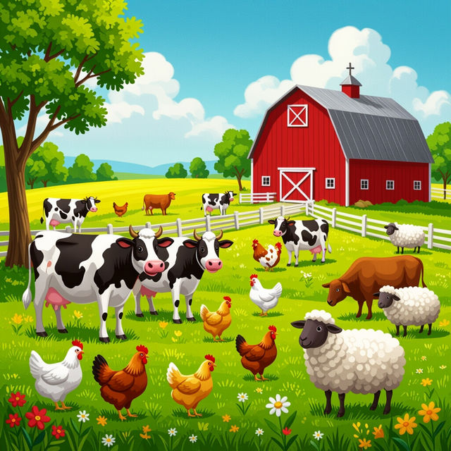 Farm Pictures With Animals - Created With AI gallery
