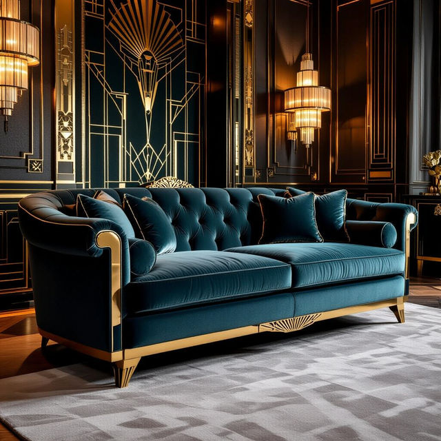 Art Deco Sofas - AI Generated gallery