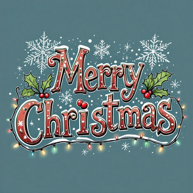 Merry Christmas Word Art gallery