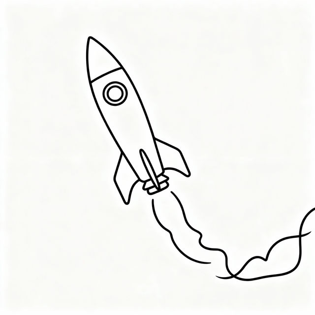 Simple Rocket Drawings - AI Generated gallery