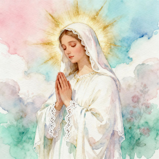 Mother Mary Drawings - AI Generated gallery