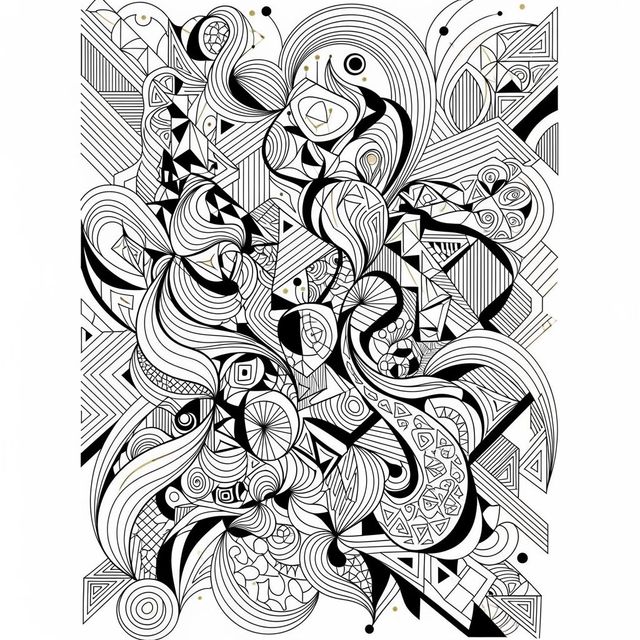 Explore AI-Generated Abstract Line Art gallery