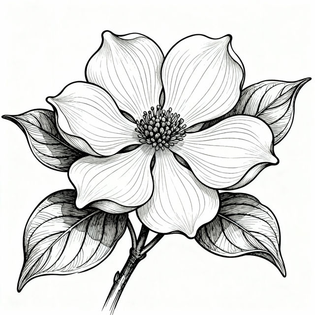 Dogwood Flower Drawing gallery