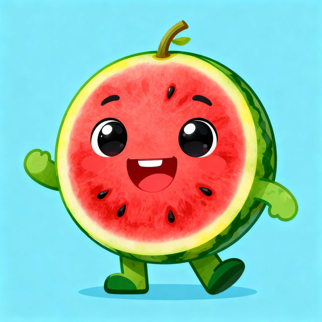 Watermelon Drawing For Kids gallery