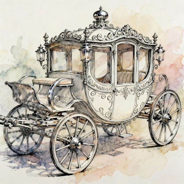 Carriage Drawings - AI Generated gallery