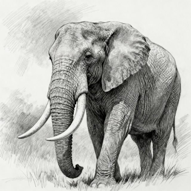 Drawing Of An Elephant gallery