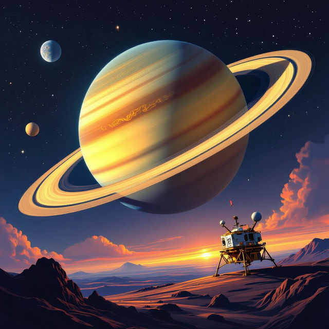 Cassini Saturn Images - AI Generated gallery