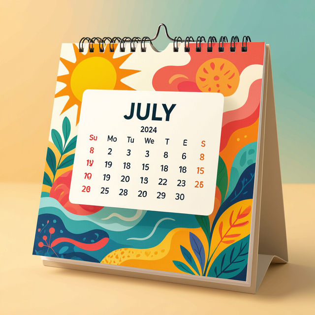 July 2024 Calendar Desktop Wallpaper gallery