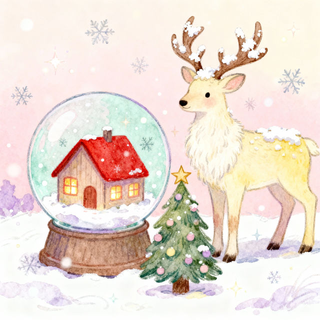 Aesthetic Cute Christmas Drawings - Created with AI gallery